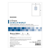 DRAPE, SURGICAL ORTHO W/SPLIT 76"X110" (24/CS)