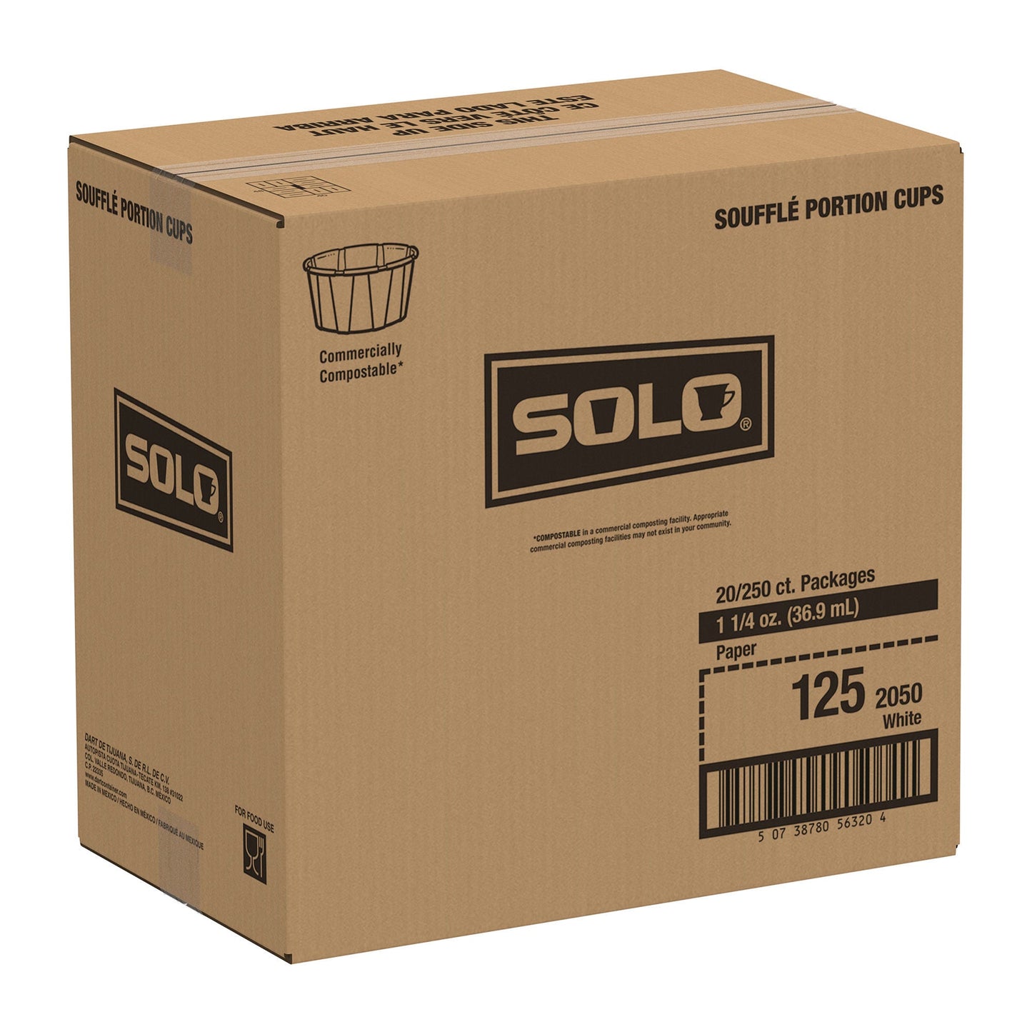 CUP, SOUFFLE PORTION PAPER WHT1.25OZ (250/SL 20SL/CS)