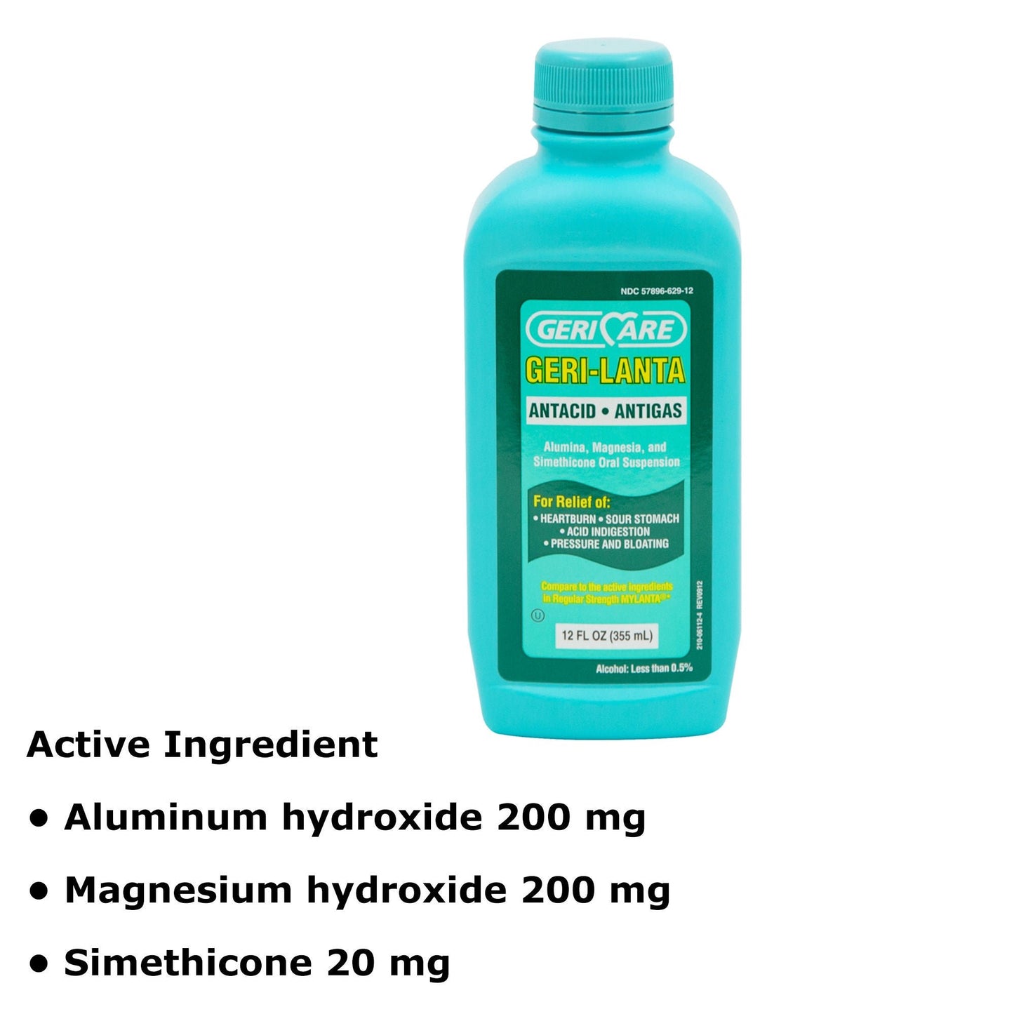ANTACID, LIQ GERI-LANTA REGULAR STRNTH ANTIGAS 12OZ (12/CS)