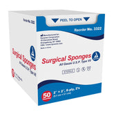 GAUZE 2X2 8PLY STR (2/PK 50PK/BX 30BX/CS)