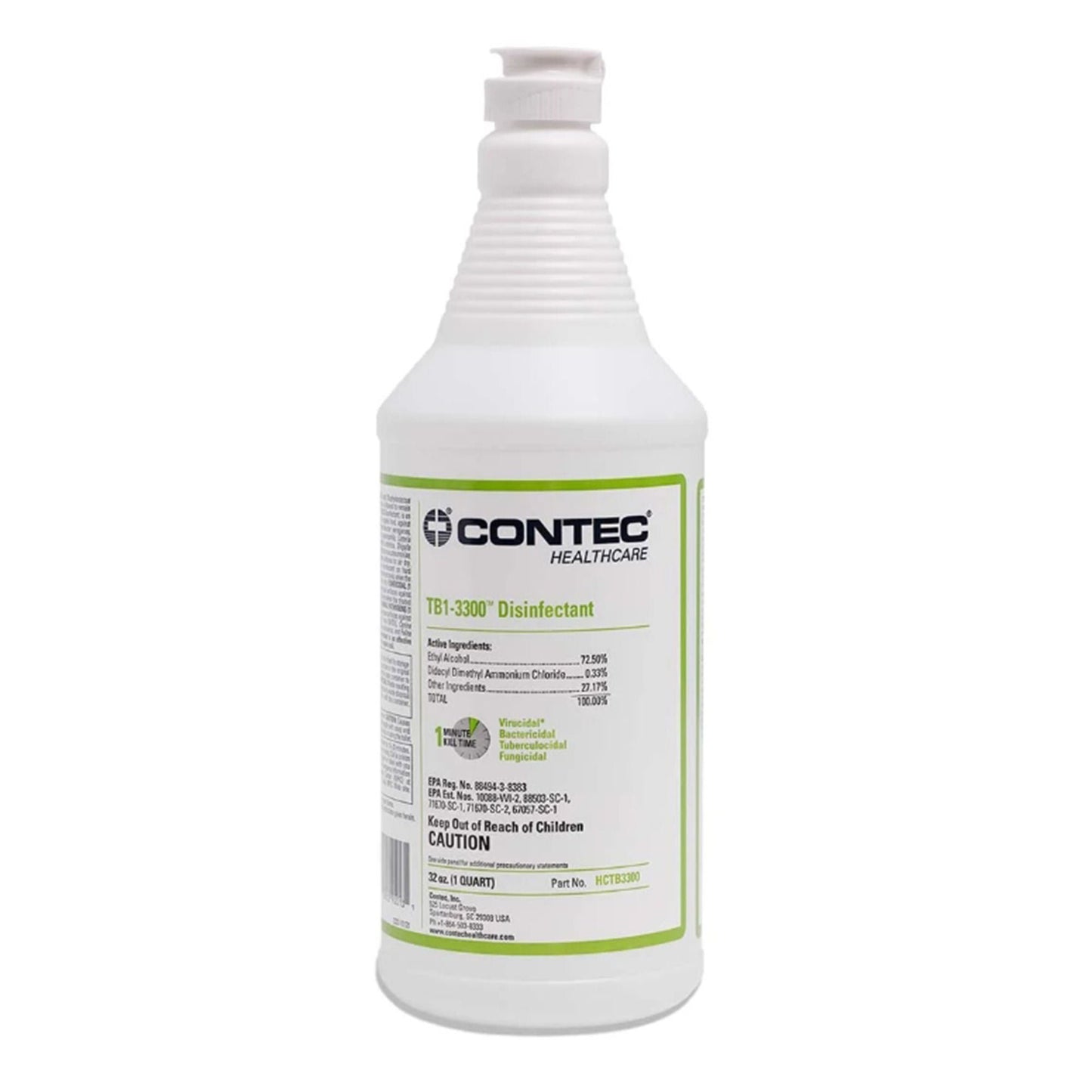 DISINFECTANT, LIQUID CONTEC TB1-3300 DBL BAG 32OZ (12/CS)