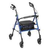 WALKER, ROLLATOR 4" WHEEL LOOPBRAKE UNIV JR BLU