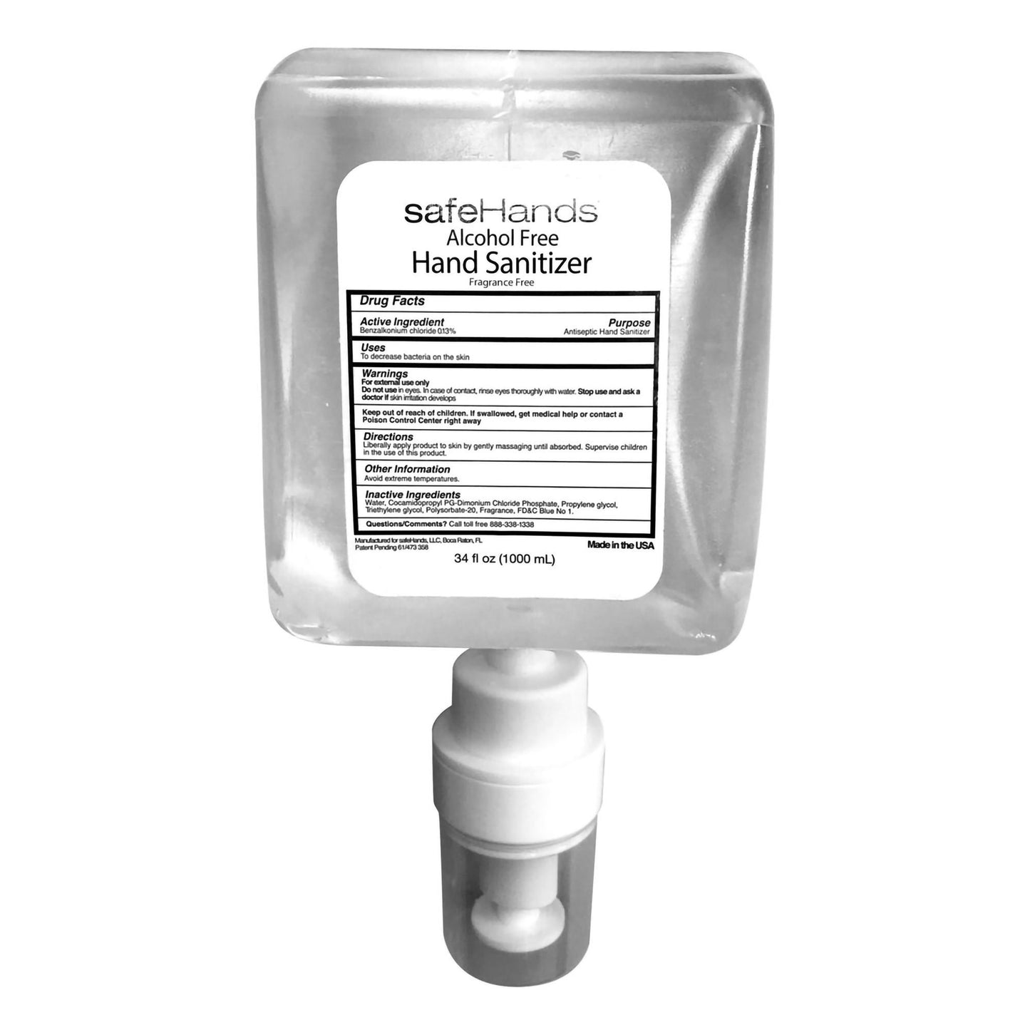 SANITIZER, HND FOAM ALC FREE UNSCNTED 1000ML (4/CS