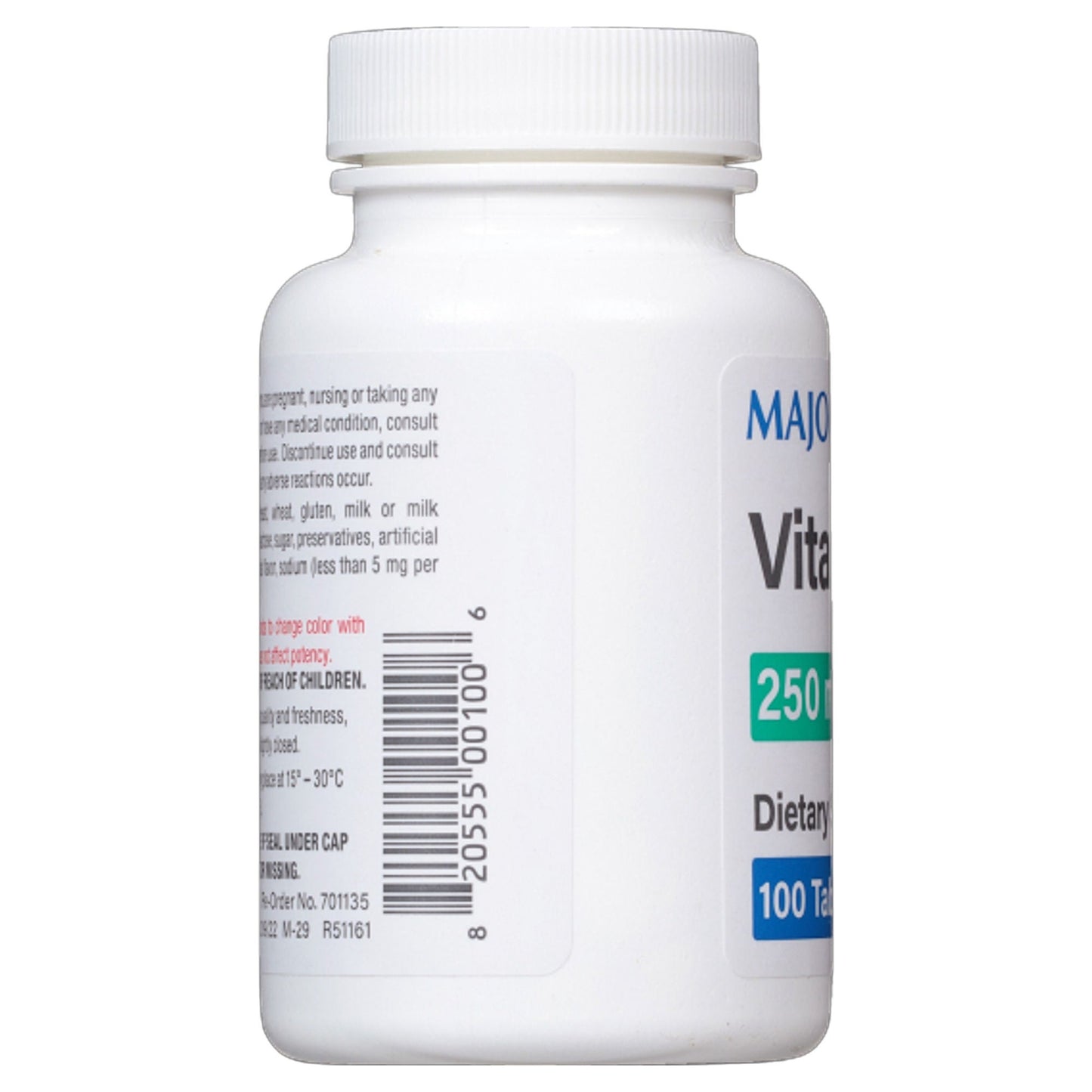 VITAMIN C, TAB 250MG (100/BT)