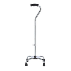 CANE, QUAD ADJ LG BASE SILVER (4/CS)