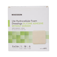 FOAM, ADH SIL LT W/O BORDER 3"X3" (10/BX 20BX/CS)