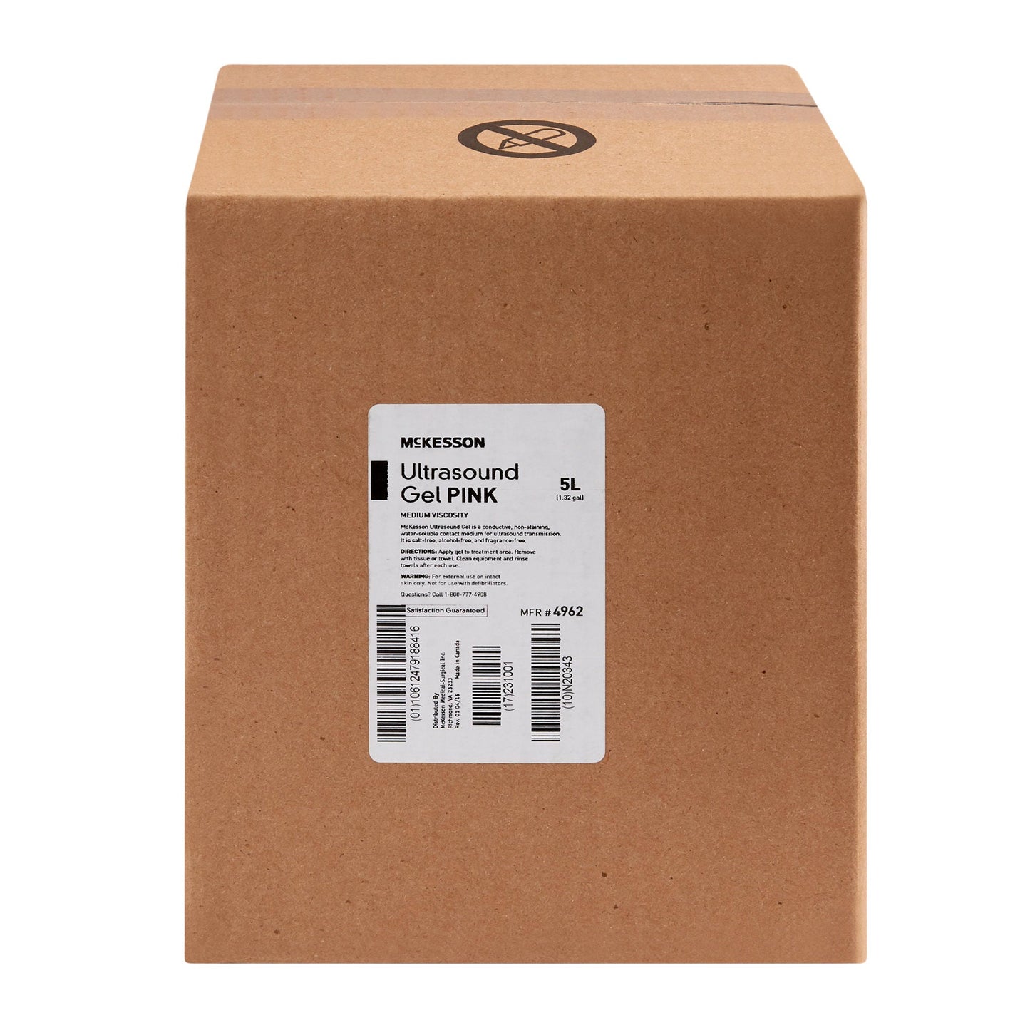 GEL, ULTRASOUND PNK 5L (4/CS)