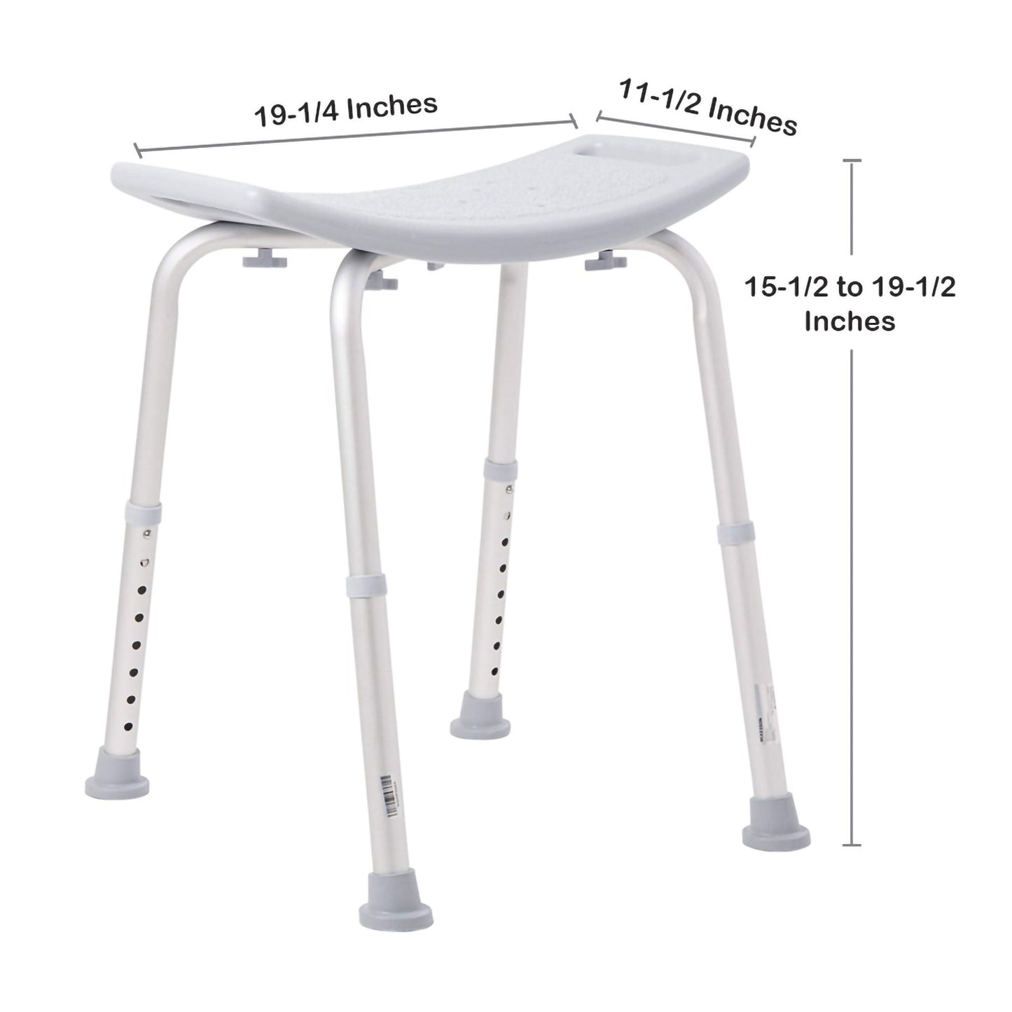 BENCH, BATH W/O BACK ALUMINUM FRAME 300LBS