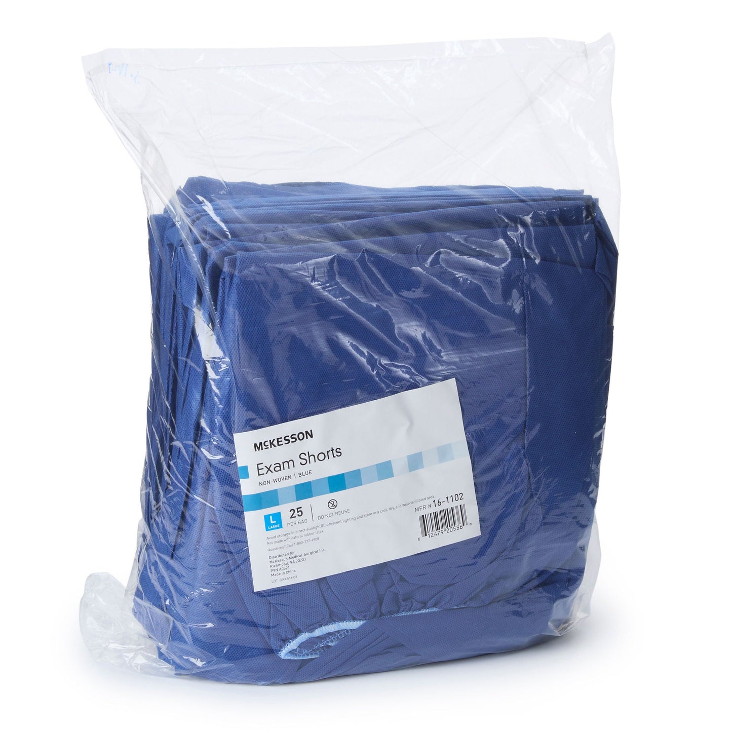 SHORTS, EXAM ORTHO BLU LG 32"-40" (25/BG 4BG/CS)