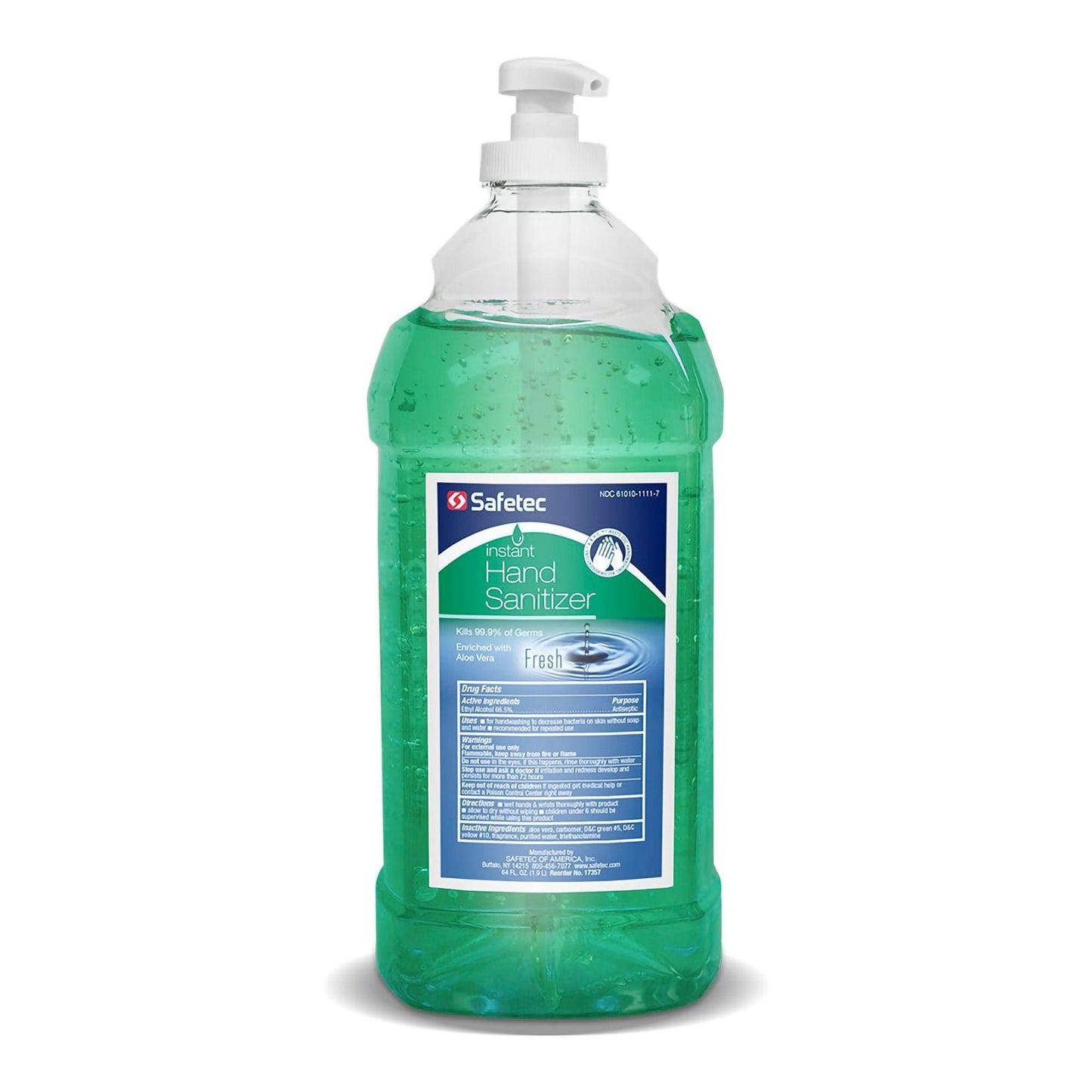 SANITIZER, HAND W/ALOE VERA PUMP BT 64OZ (8/CS)