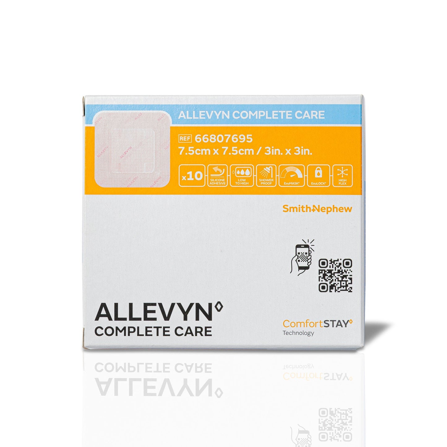 DRESSING, FOAM ALLEVYN COMPLETE CARE 3X3" (10/BX 30BX/CS)