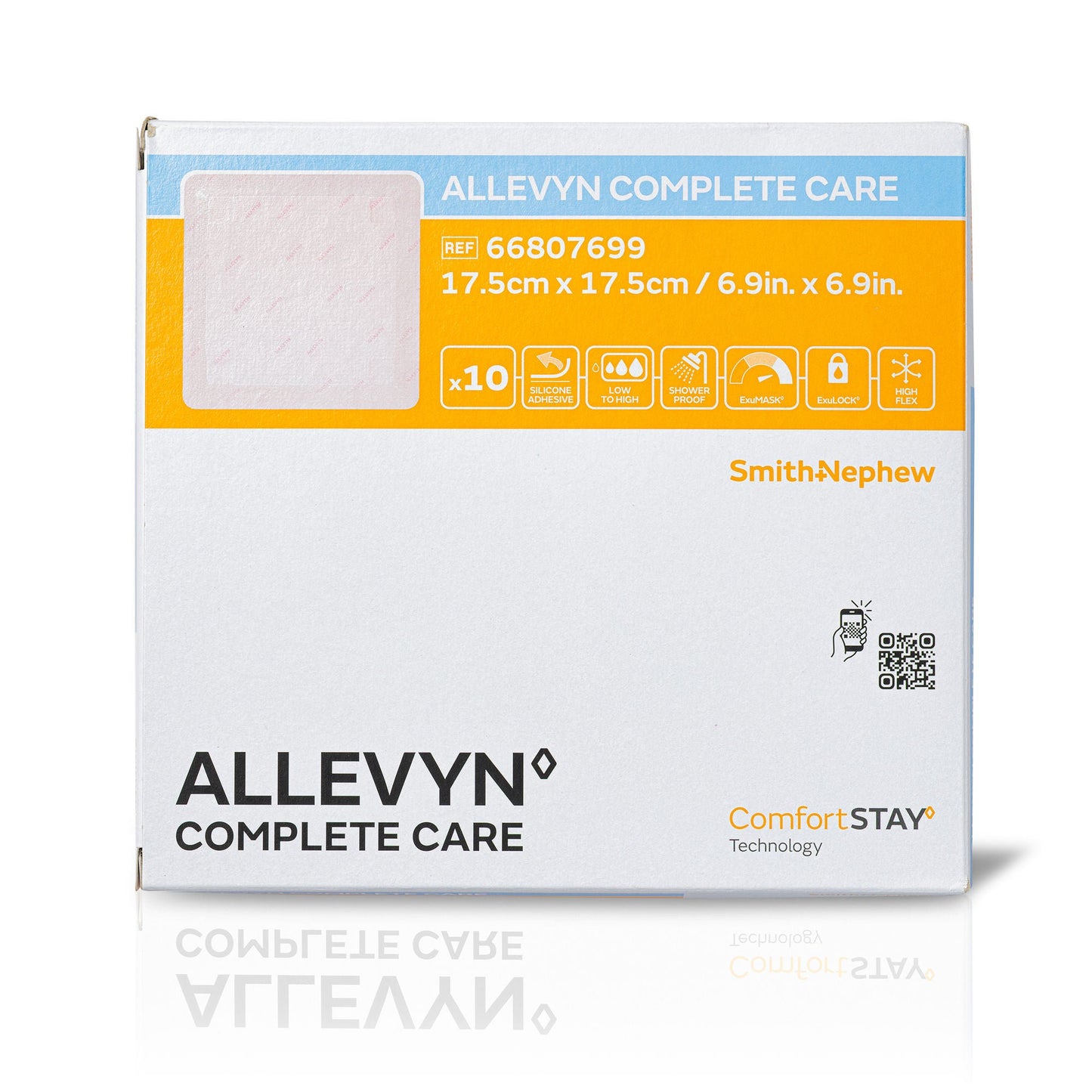 DRESSING, FOAM ALLEVYN COMPLETE CARE 7X7" (10/BX 6BX/CS)