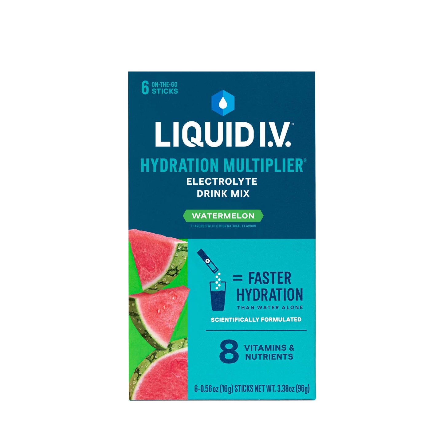 LIQUID IV, PDR HYDRATION WATERMELON (6/BX 12BX/CS)