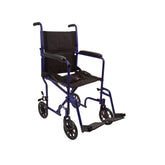 CHAIR, TRANS ALUM BLU 19"