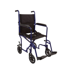 CHAIR, TRANS ALUM BLU 19"