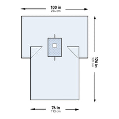 DRAPE, SURGICAL BREAST STR 100"X76"X126" (10/CS)