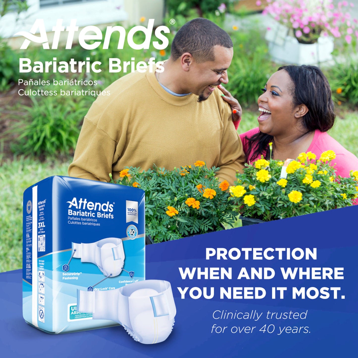 BRIEF, BARIATRIC ULTIMATE ABSORBENCY 3XLG 85" (12/BG 4BG/CS)