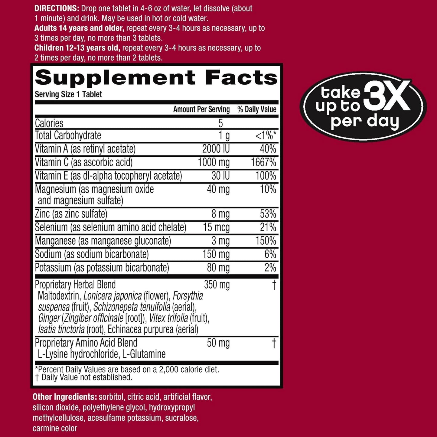 AIRBORNE, TAB VERY BERRY (10/BX)