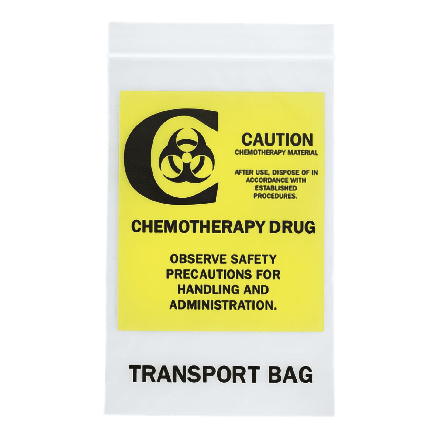 BAG, CHEMO TRNSPRT 6X9 (1000/CS) RDPLAS