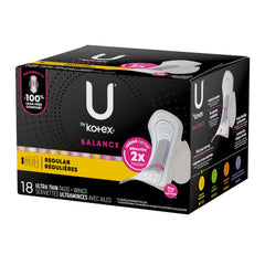PAD, U BY KOTEX SUPER PREM ULTR THIN REG WING (18/PK 6PK/CS)