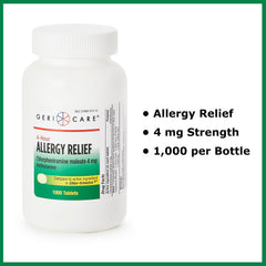 CHLORPHENIRAMINE MALEATE, TAB 4MG (1000/BT 12BT/CS)