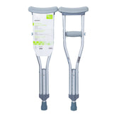 CRUTCH, ALUM PUSH BUTTON ADJ PED 175LB (10PR/CS)