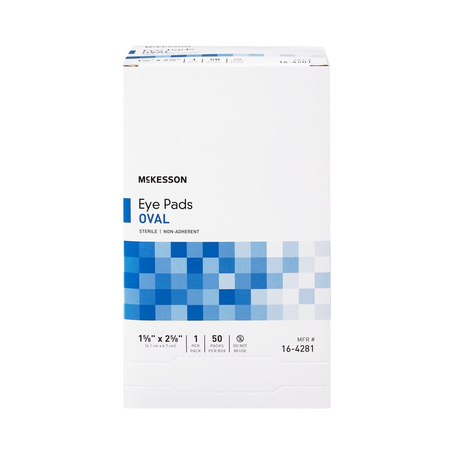 PAD, EYE OVAL STR 1 5/8"X2 5/ 8" (1/PK 50PK/BX 12B