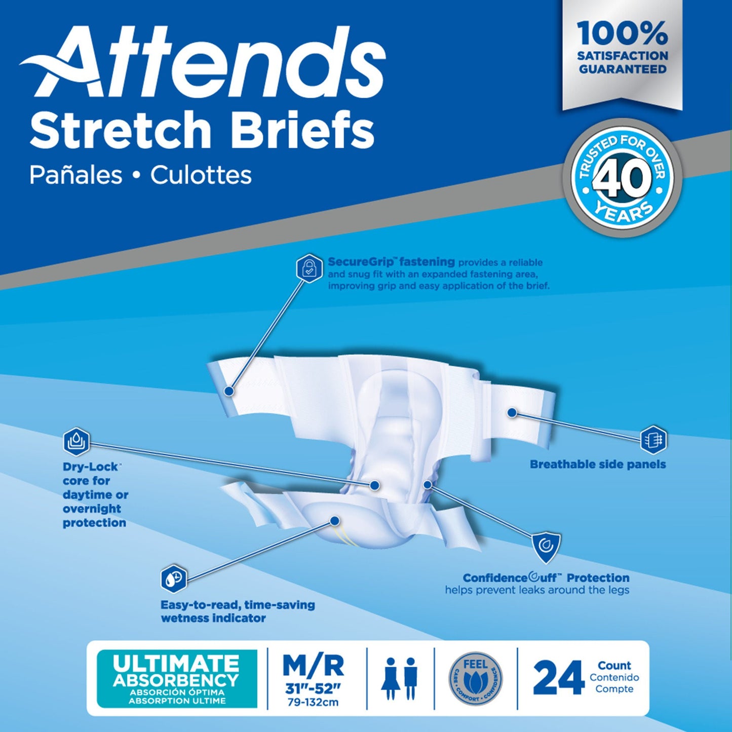 BRIEF, STRETCH MED/REG (24/BG 4BG/CS)