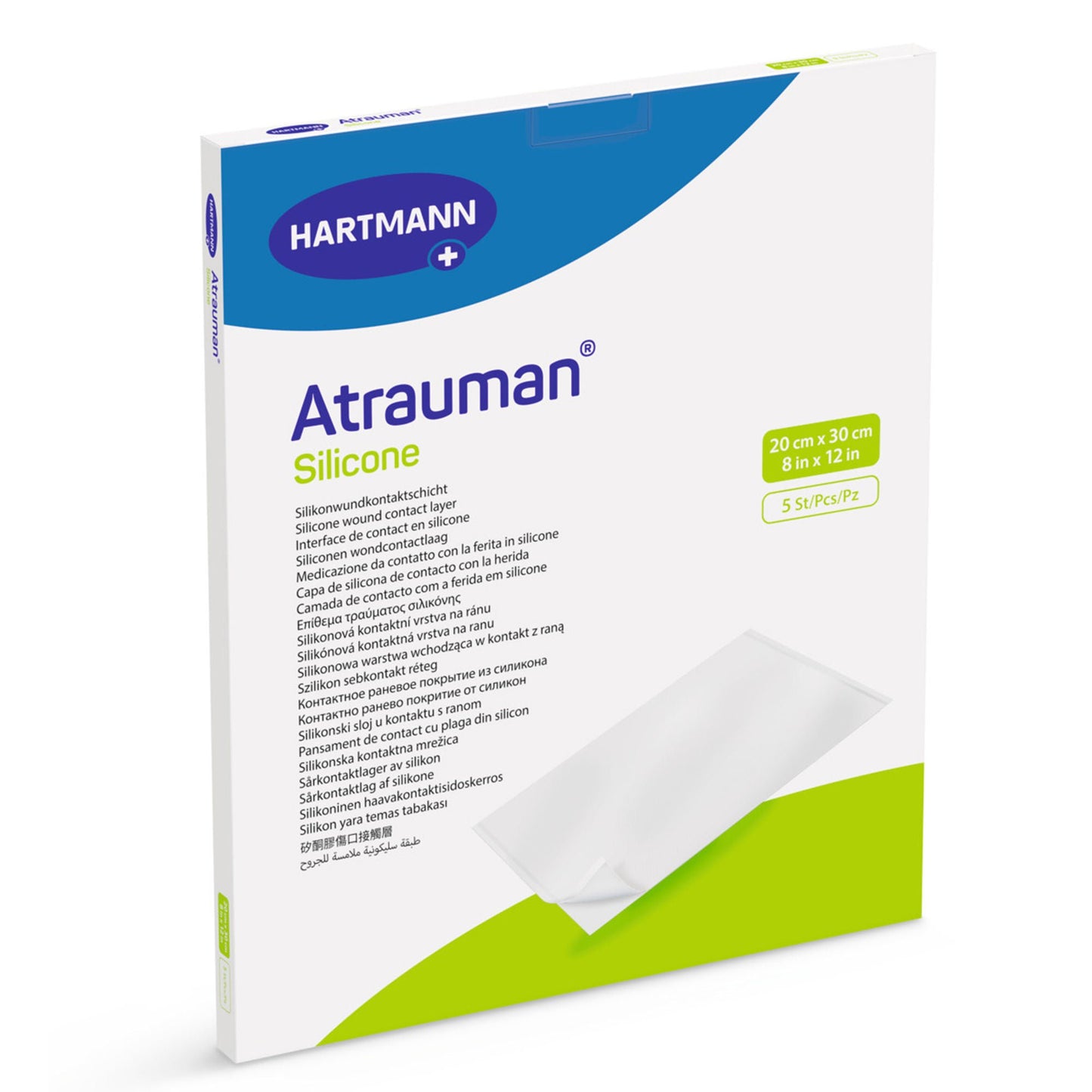 DRESSING, WOUND ATRAUMAN SILICONE COATED 8"X12" (5/BX)