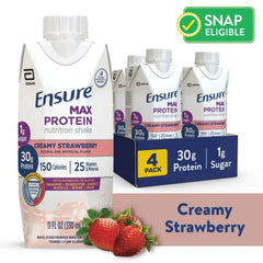 ENSURE, MAX PROTEIN STRWBRY 330ML (4BT/PK 3PK/CS)