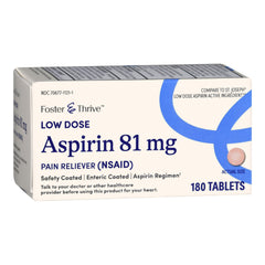 ASPIRIN EC, TAB FT SM LOW STRNTH81MG (180/BT)