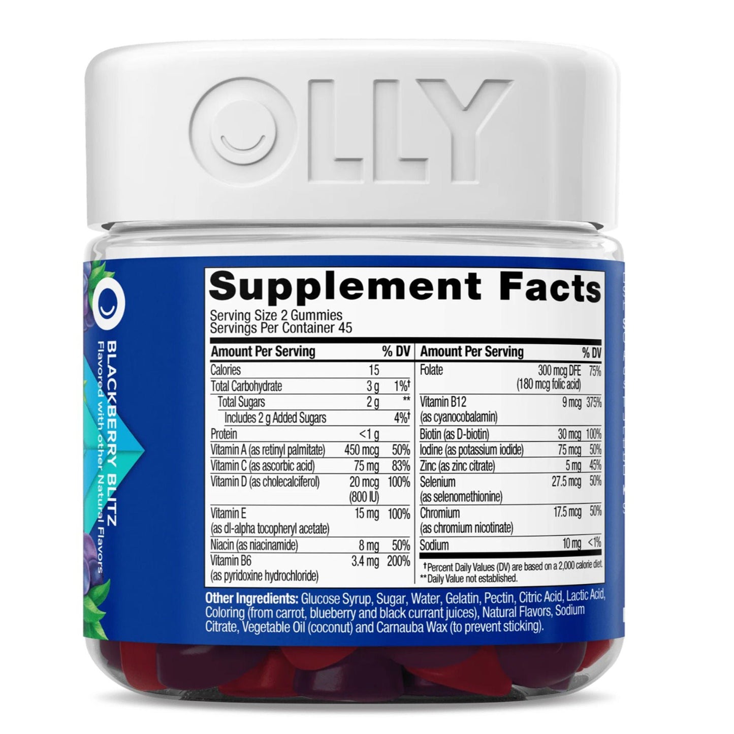 OLLY, GUMMY MENS MULTI BLK BERRY (90/BT)