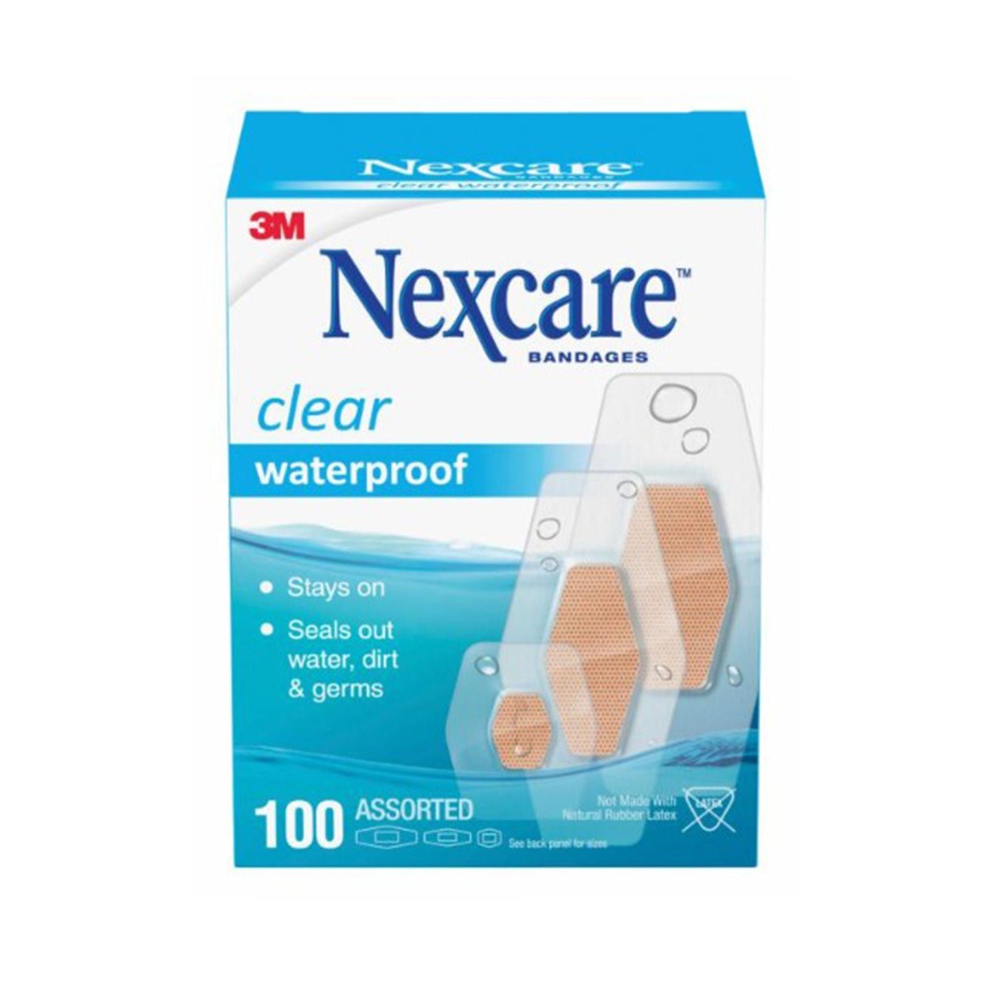 BANDAGE, WATERPROOF ASSORTED (100/BX 6BX/CS)
