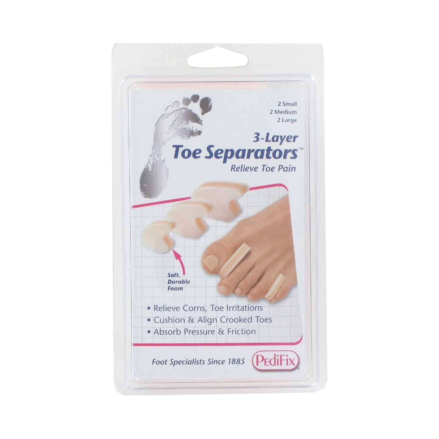 TOE SEPARATOR, ASST SZ 2SM/2MED/2LG
