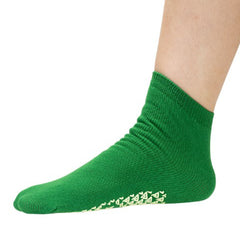 SOCK, SLIPPER N/SKD GRN MED (48/CS)