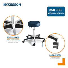 STOOL, EXAM PNEU 5LEG AGATE BLU