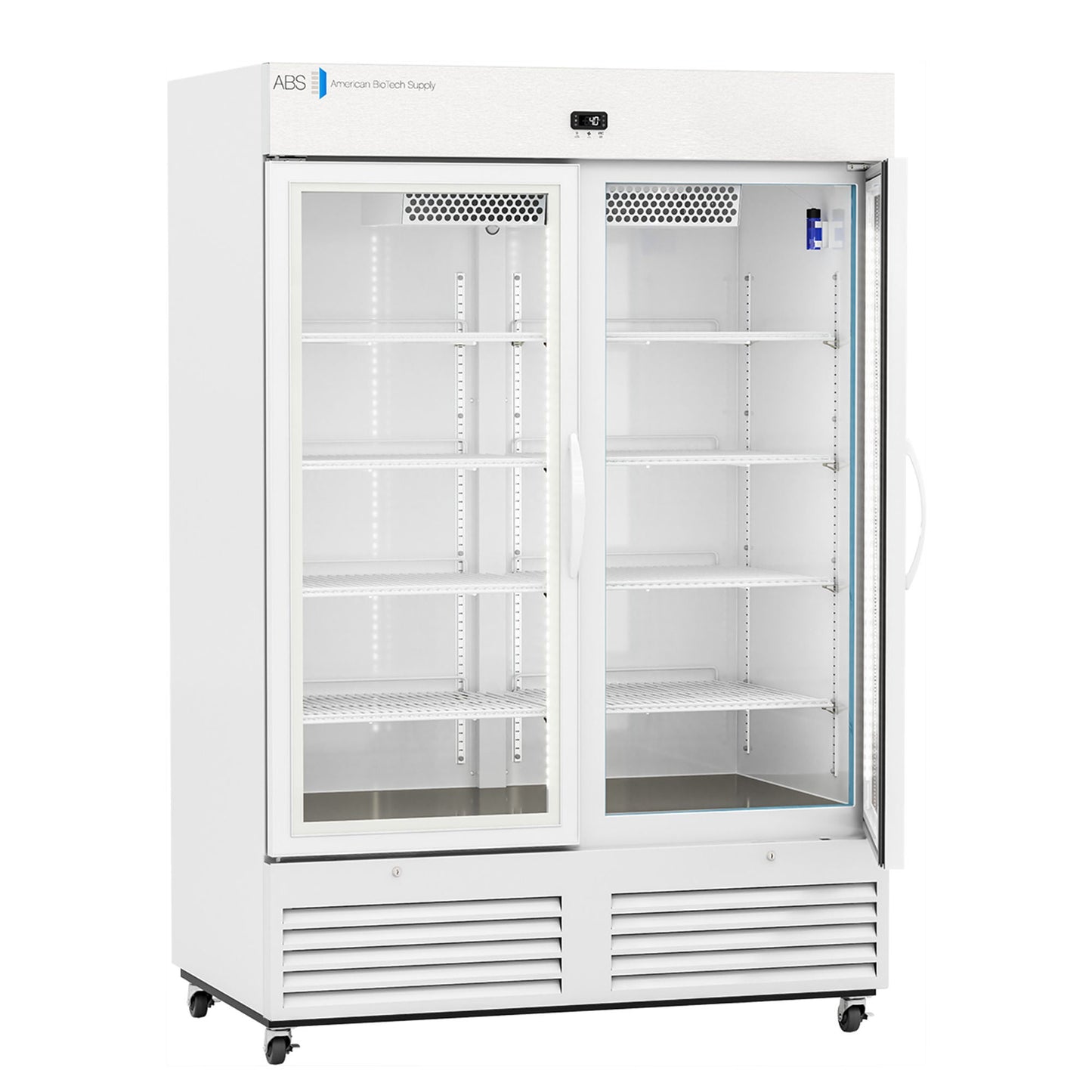 REFRIGERATOR, LAB GLASS DR STD49CU FT D/S