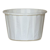 CUP, SOUFFLE PORTN TRTD PAPER WHT 3.5OZ (100/SL 50SL/CS)