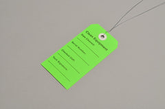 TAG, EQUPMENT CLEAN 2 5/16"X4 3/4" GRN (500/CS)