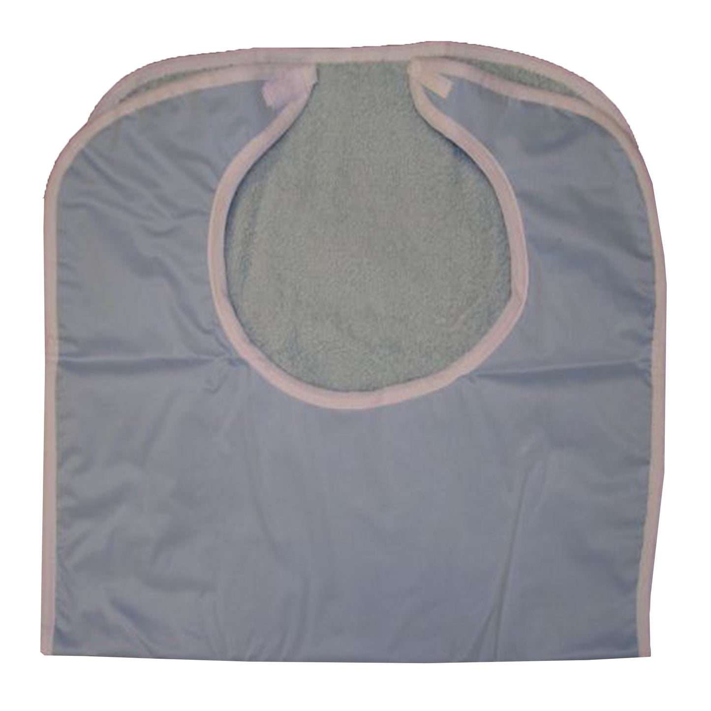 BIB, ADULT TERRY VNYL BACKING BLU 15X30" (12/DZ)
