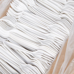 FORK, PLASTIC MED WGHT WHT 5 3/4" (1000/CS)