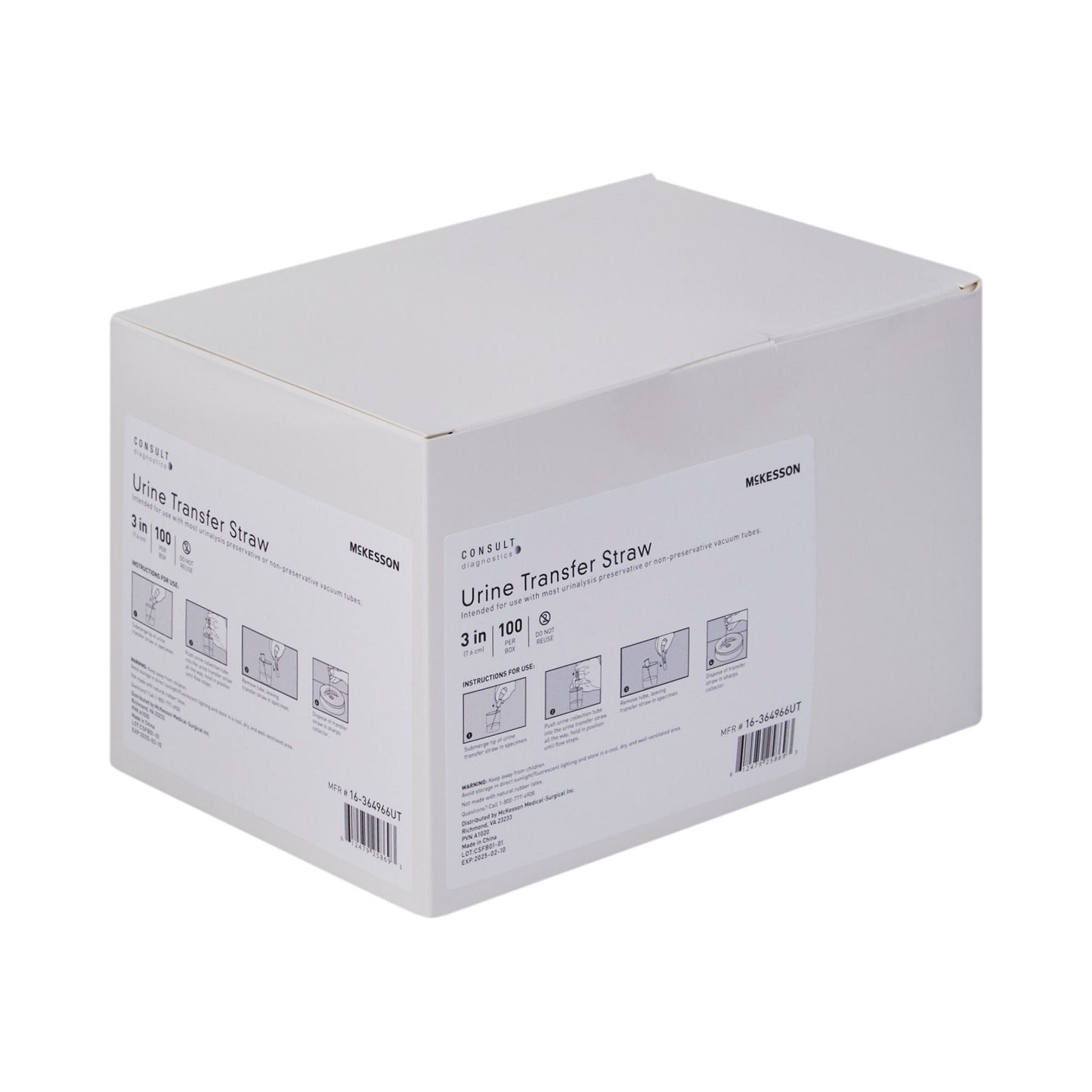 COLLECTION STRAW, F/URINE TRANSFER DEVICE N/S 3" (100EA/BX)