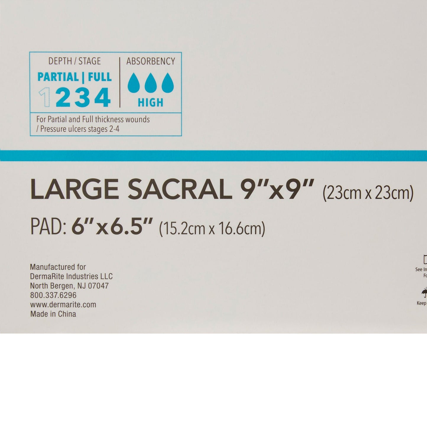 DRESSING, COMFORT FOAM BORDERSACRAL LARGE 9"X9" (5/BX)