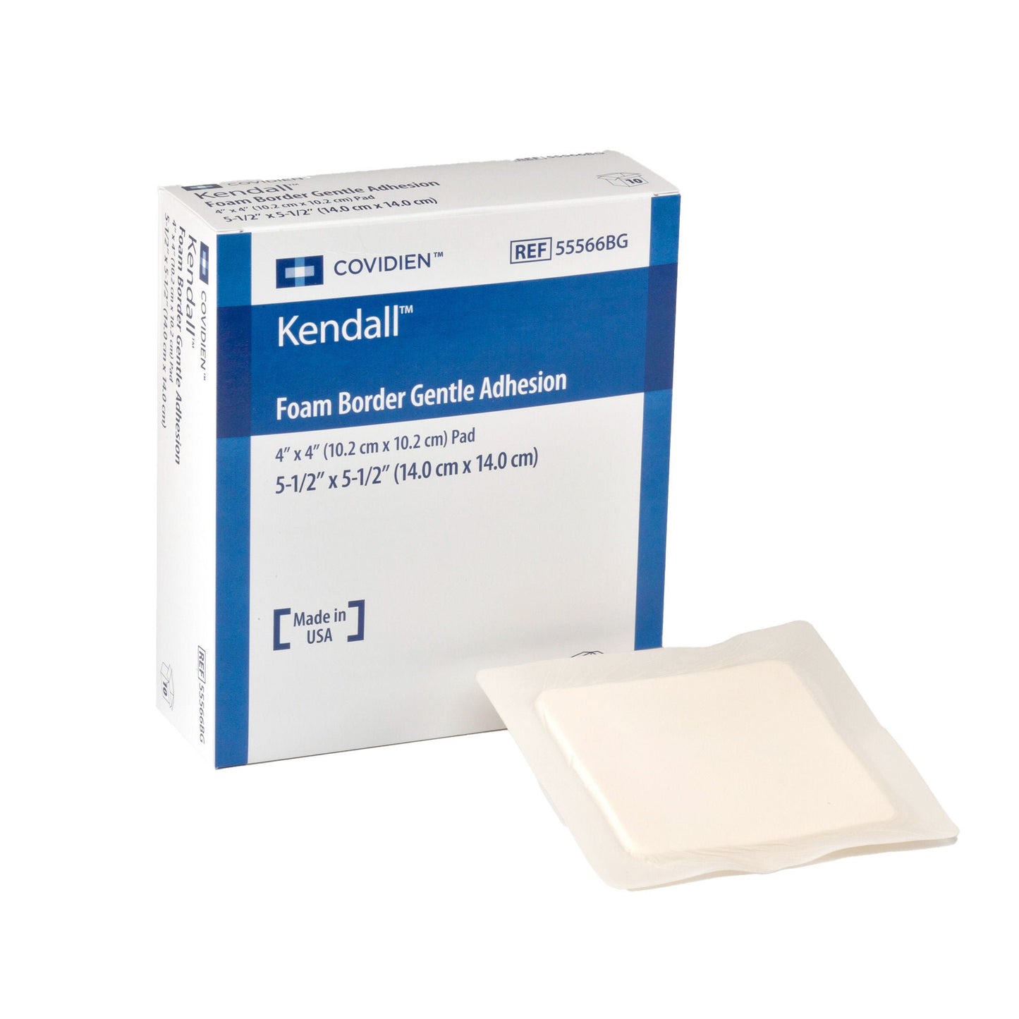 DRESSING, BORDER FOAM GENTLE 5.5"X5.5" (10/BX 5BX/CS) KENDAL