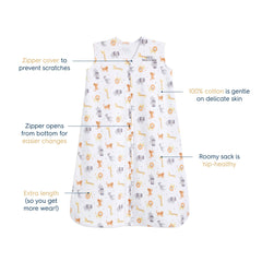 BLANKET, WEARABLE SLEEPSACK MULTI JUNGLE LG (4/CS)