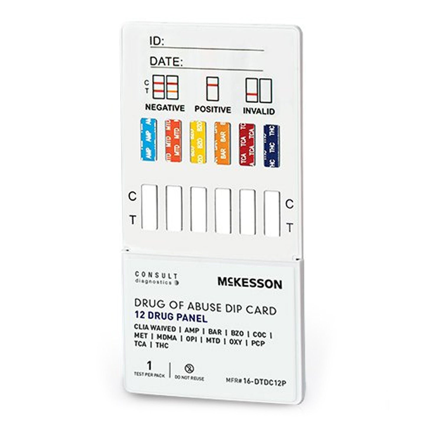 TEST KIT, DRUG DIPCARD 12PANELWAIVED (25/BX 20BX/CS)