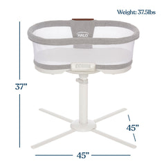 BASSINET, SWIVEL LUX SERIES VIBRATING ADJ HT GRY