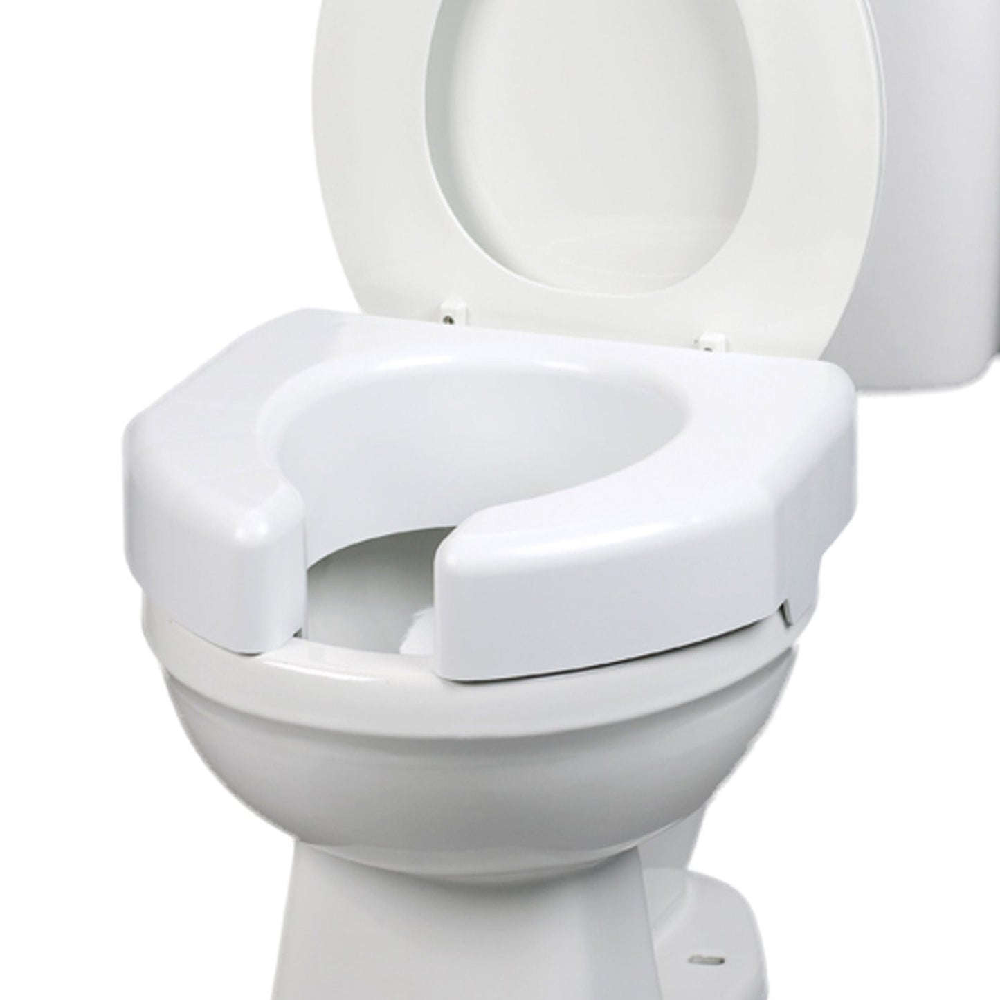 TOILET SEAT, BASIC ELEVATED OPEN FRONT
