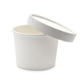 LID, VENTED F/PAPER FOOD CONTAINER WHT 8OZ (500/CS)