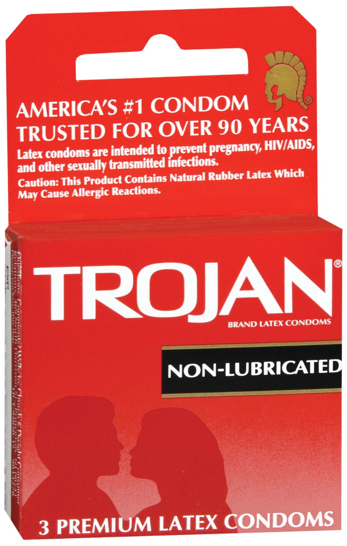 CONDOM, TROJAN NON-LUB REG (3/BX)